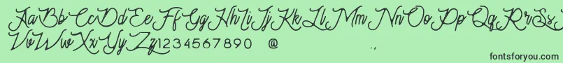 Moonchrome Font – Black Fonts on Green Background