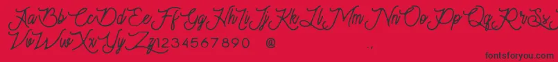 Moonchrome Font – Black Fonts on Red Background