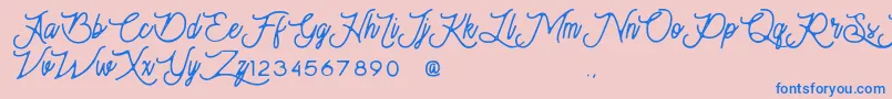 Moonchrome Font – Blue Fonts on Pink Background