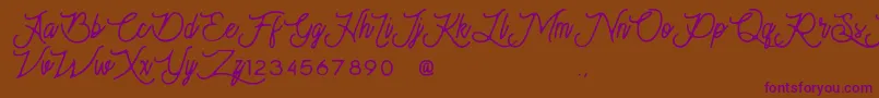 Moonchrome Font – Purple Fonts on Brown Background