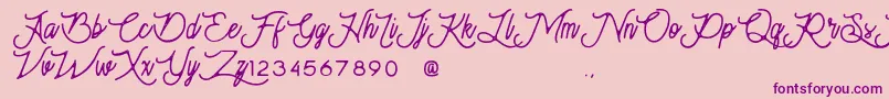 Moonchrome Font – Purple Fonts on Pink Background