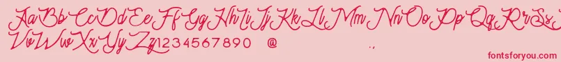 Moonchrome Font – Red Fonts on Pink Background