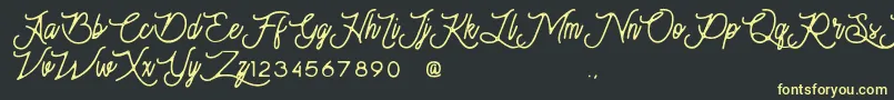 Moonchrome Font – Yellow Fonts on Black Background