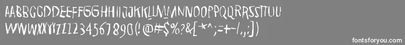 フォントStrawolverine – 灰色の背景に白い文字