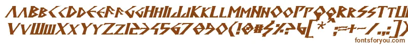 AnglodavekBoldItalic Font – Brown Fonts on White Background