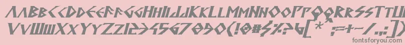 AnglodavekBoldItalic-Schriftart – Graue Schriften auf rosa Hintergrund