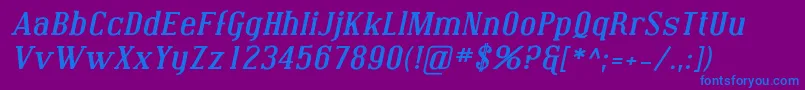 Coving12 Font – Blue Fonts on Purple Background