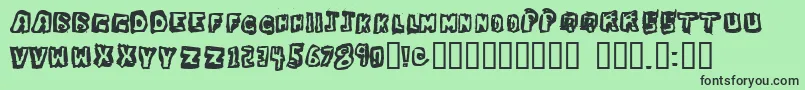 DawgBox Font – Black Fonts on Green Background