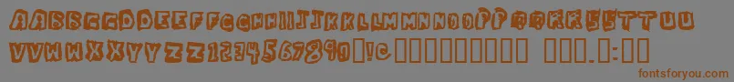 Czcionka DawgBox – brązowe czcionki na szarym tle
