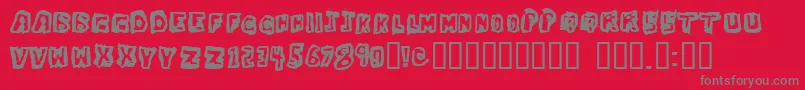 DawgBox Font – Gray Fonts on Red Background