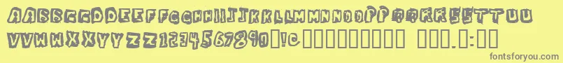 Czcionka DawgBox – szare czcionki na żółtym tle