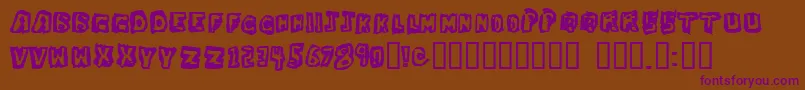 DawgBox Font – Purple Fonts on Brown Background
