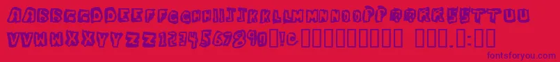 DawgBox Font – Purple Fonts on Red Background