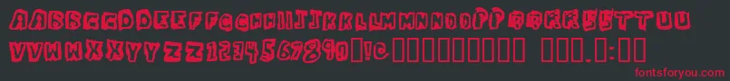 DawgBox Font – Red Fonts on Black Background