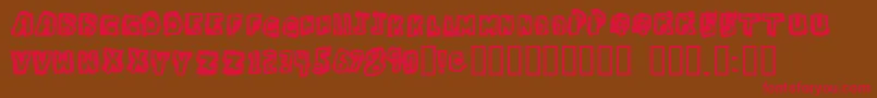 DawgBox Font – Red Fonts on Brown Background