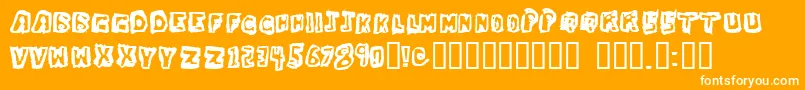 DawgBox Font – White Fonts on Orange Background