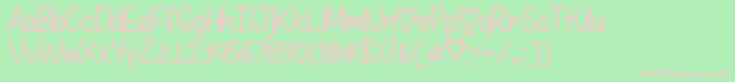 IFoundMyValentineOtf Font – Pink Fonts on Green Background