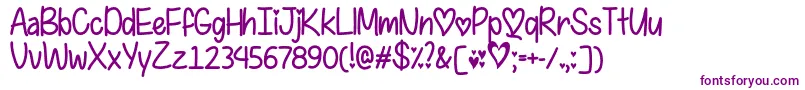 IFoundMyValentineOtf Font – Purple Fonts on White Background