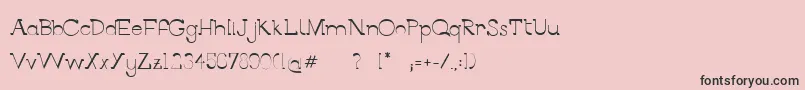 Шрифт BerlinAlleeSemibold – чёрные шрифты на розовом фоне