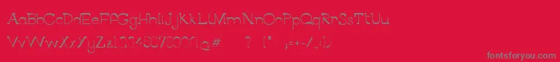 フォントBerlinAlleeSemibold – 赤い背景に灰色の文字