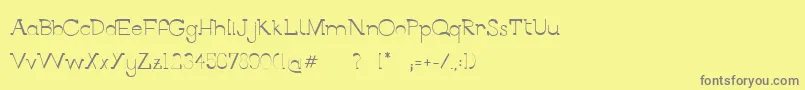 BerlinAlleeSemibold Font – Gray Fonts on Yellow Background