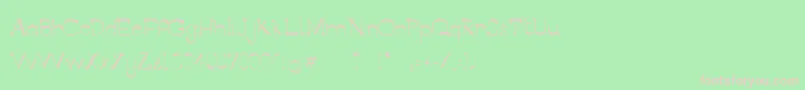 BerlinAlleeSemibold Font – Pink Fonts on Green Background