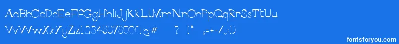 BerlinAlleeSemibold Font – White Fonts on Blue Background