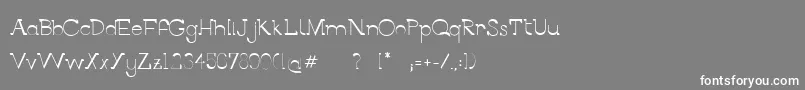 フォントBerlinAlleeSemibold – 灰色の背景に白い文字