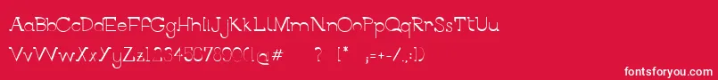 BerlinAlleeSemibold-Schriftart – Weiße Schriften auf rotem Hintergrund