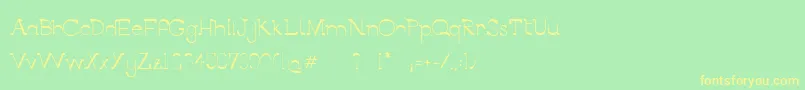 BerlinAlleeSemibold Font – Yellow Fonts on Green Background