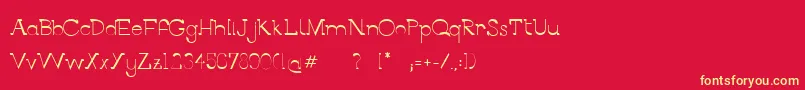 BerlinAlleeSemibold Font – Yellow Fonts on Red Background