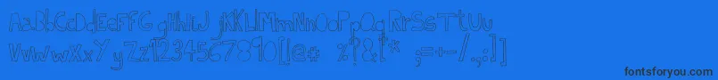 IndietronicaThin Font – Black Fonts on Blue Background