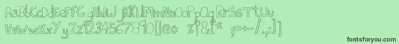 Шрифт IndietronicaThin – чёрные шрифты на зелёном фоне