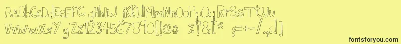 IndietronicaThin Font – Black Fonts on Yellow Background