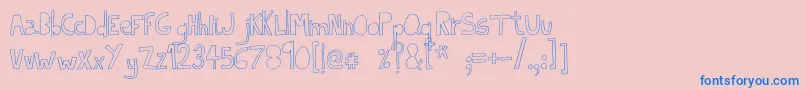 IndietronicaThin Font – Blue Fonts on Pink Background