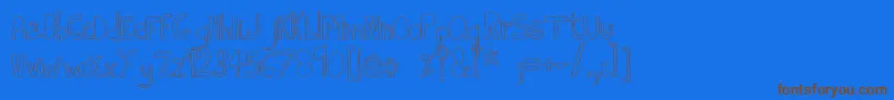 IndietronicaThin Font – Brown Fonts on Blue Background
