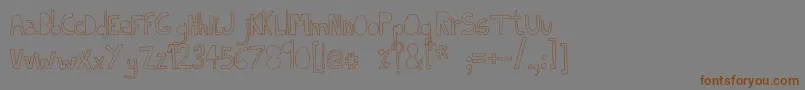 IndietronicaThin-Schriftart – Braune Schriften auf grauem Hintergrund