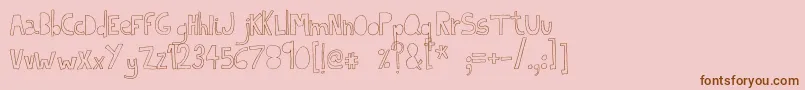 IndietronicaThin Font – Brown Fonts on Pink Background