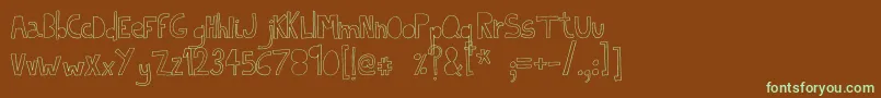 IndietronicaThin Font – Green Fonts on Brown Background