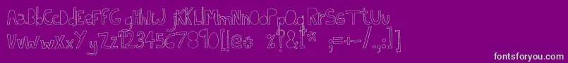 IndietronicaThin Font – Green Fonts on Purple Background