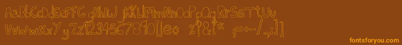 IndietronicaThin Font – Orange Fonts on Brown Background