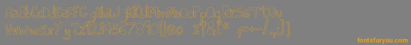 IndietronicaThin-Schriftart – Orangefarbene Schriften auf grauem Hintergrund
