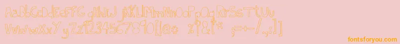 IndietronicaThin Font – Orange Fonts on Pink Background