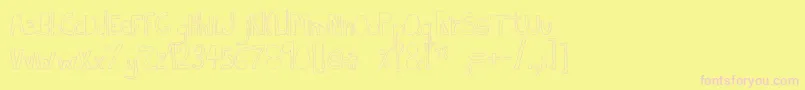 IndietronicaThin Font – Pink Fonts on Yellow Background