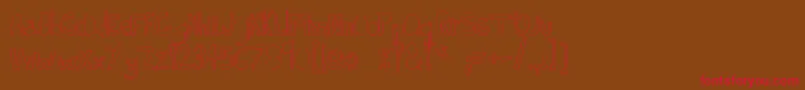 IndietronicaThin Font – Red Fonts on Brown Background