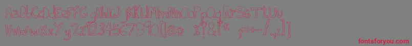 IndietronicaThin Font – Red Fonts on Gray Background
