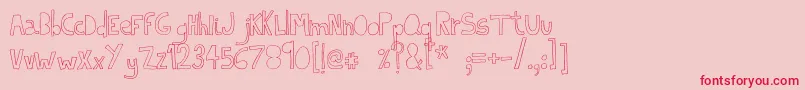 IndietronicaThin Font – Red Fonts on Pink Background