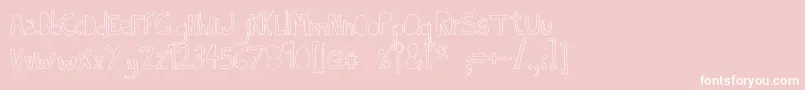IndietronicaThin-Schriftart – Weiße Schriften auf rosa Hintergrund