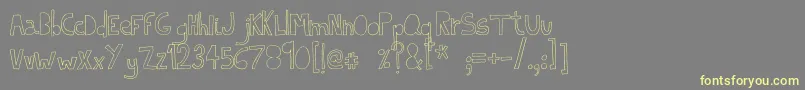 IndietronicaThin Font – Yellow Fonts on Gray Background