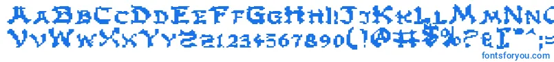 Шрифт Zene – синие шрифты на белом фоне